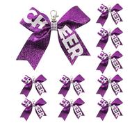 Qsvbeeqj 10pcs Portable Cheer Bowknot Llaveros Elegantes Brillantes Decorados Llaveros Perfecto Para Animadoras Y Seguidores
