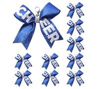 Qsvbeeqj 10pcs Portable Cheer Bowknot Llaveros Elegantes Brillantes Decorados Llaveros Perfecto Para Animadoras Y Seguidores