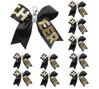 Qsvbeeqj 10pcs Portable Cheer Bowknot Llaveros Elegantes Brillantes Decorados Llaveros Perfecto Para Animadoras Y Seguidores
