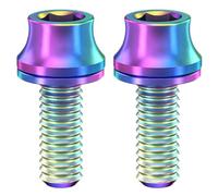 Qsvbeeqj 2 tornillos para jaula de botella de agua para bicicleta, aleación M5 x 12 mm, accesorios de ciclismo, fácil de usar, tornillo de soporte de bicicleta