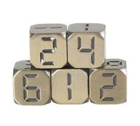 Qsvbeeqj 5 unids/set de 6 aleaciones laterales dados educativos de esquina redondeada dados conjunto de dados de 13 mm juego sólido conjunto de dados con gran número