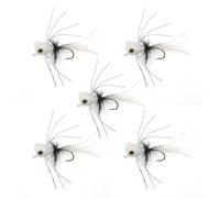 Qsvbeeqj 5pcs Poping Lure with Hook Fly Fishing Fly Poping Lures para trucha Topwater Fishing Lures eficaz herramienta de pesca
