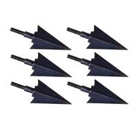 Qsvbeeqj 6 puntas de flecha de metal para exteriores, puntas de flecha atornilladas para arcos tradicionales y compuestos, arcos, arcos, puntas anchas