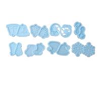 Qsvbeeqj 8 piezas de aretes de Navidad llavero molde de silicona adecuado para manualidades de resina epoxi pendientes pendientes fabricación de joyas