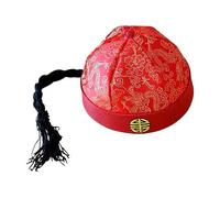 [Qsvbeeqj] Accesorios para fiestas, sombreros orientales chinos, dinastía emperador, disfraz de fiesta de cola de caballo cosplay festival chino tradicional