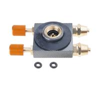 Qsvbeeqj Adaptador de cocina de gas, adaptador de relleno, tubo de repuesto, válvulas de conexión blindada, depósitos planos, válvulas de llenado, convertidor de recarga