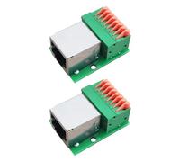 Qsvbeeqj Adaptadores de bloque de terminales hembra RJ45 de montaje en rieles DIN, conectores de interfaces de red de 8 pines, instalación sin herramientas para automatización industrial, conectores
