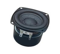 Qsvbeeqj Altavoces cuadrados de graves de 3 pulgadas, sistemas estéreo de alta fidelidad con woofer tejido de fibra de vidrio, construcción de goma de metal, bajos HiFi