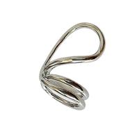 Qsvbeeqj Anillos artísticos a cielo abierto líneas dobles estructura metálica de moda para el desgaste diario y ocasiones especiales, como se describe