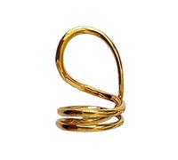 Qsvbeeqj Anillos artísticos a cielo abierto líneas dobles estructura metálica de moda para el desgaste diario y ocasiones especiales, como se describe