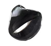 Qsvbeeqj Anillos iridiscentes con interior esmaltado suave, diseño cómodo, tamaño de 18 mm, selección multicolor para trajes elegantes, uso diario, resina, talla única, como se describe, como se