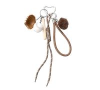 Qsvbeeqj Béisbol Trenzado Llavero Bolsa Hechizo De Monedero Accesorios Mochila Colgante Coche Mágico Llavero Colgante Adornos Colgante Cuerda Trenzada Encanto, Color café.