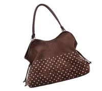 [Qsvbeeqj] Bolso de hombro de moda con estampado de leopardo puntos gran capacidad axila organizador de almacenamiento para mujeres uso casual compras