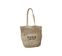 Qsvbeeqj Bolso de mano a cielo abierto de moda para mujer, diseño práctico y ligero, correa cómoda, perfecta para vacaciones o paseos por la ciudad, diseño hueco accesorio de playa, caqui, Lining