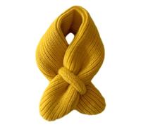 Qsvbeeqj Bufanda de lana para niños con estilo suave y cómoda de color sólido de punto perfecto para e invierno. Bufanda colorida, amarillo, Talla única