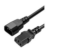 Qsvbeeqj Cable de alimentación C13-C14 de 18 AWG, PVC ignífugo, conductores de cobre resistentes para servidores/dispositivos industriales, núcleos de cobre, cable de extensión de alimentación