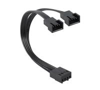 Qsvbeeqj Cable Extensión del Ventilador 4 Pines 1 A 2 Divisor 4pinas para Placa Base PC 13 Cm Longitud Total Durabilidad Durabilidad