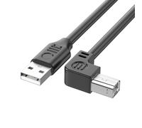 Qsvbeeqj Cable USB 2.0 para impresoras y escáneres que garantiza una conexión rápida y segura, altamente 480 Mbps, protección de codo de 90 grados