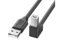 Qsvbeeqj Cable USB 2.0 para impresoras y escáneres que garantiza una conexión rápida y segura, altamente 480 Mbps, protección de codo de 90 grados