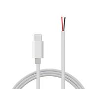 Qsvbeeqj Cable USB C a 2 pines de extremo abierto, 5 V/2 A, USB tipo C macho de 2 pines, cable de alimentación de repuesto para luz LED, ventilador y routers