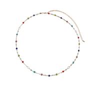 Qsvbeeqj Cadena de cadera de cristal multicolor vibrante para mujer, elegantes bikinis de playa, accesorios para la cintura, accesorios de moda, regalo único para las mujeres, joyería, talla única
