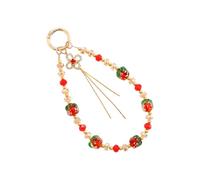 Qsvbeeqj Cadena para teléfono móvil con cuentas hechas a mano cordón para teléfono para mujeres niñas correa de teléfono joyería joyería resistente borlas encanto para llave