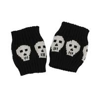 Qsvbeeqj Calentadores de piernas para mujeres y niñas, calentadores de Lolitas, calcetines largos de punto de calavera punk, calcetines largos góticos, leggings, regalos, manga de pierna de calavera