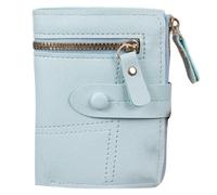 Qsvbeeqj Cartera de moda Cartera Compacta Mujer Corto Cuero de la Unidad de Procesamiento Bi Fold Carteras Porta Tarjetas de Crédito Simple Fri, turquesa, Belleza masiva