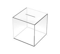 Qsvbeeqj Claro hucha para abrir caja de dinero de acrílico para adultos transparente para monedas hucha caja de dinero caja de vidrio