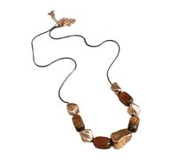 Qsvbeeqj Colgante de sol con piedra natural y cadenas de acero inoxidable, bisutería para el día a día, joyas de piedra natural para mujeres, talla única, como se describe, como se describe