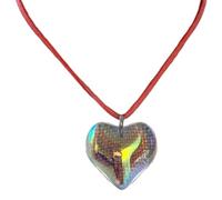 Qsvbeeqj Collar de cristal en forma de corazón de moda versátil de consumo accesorio de joyería de cristal para mujeres regalo simbólico para todas las edades diseños multicolor joyería, talla única
