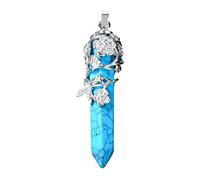 Qsvbeeqj Collar de gota de cristal colgante suave polaco Envolvió encanto cómodo accesorio de joyería para los entusiastas de la moda afilador joyería de cristal cónico, talla única, como se describe