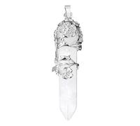 Qsvbeeqj Collar de gota de cristal colgante suave polaco Envolvió encanto cómodo accesorio de joyería para los entusiastas de la moda afilador joyería de cristal cónico, talla única, como se describe