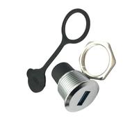Qsvbeeqj Conector USB 3.0 hembra redondo a prueba de polvo, construcción de aleación, confiabilidad, conectividad para entornos hostiles, aleación de zinc, conector de panel USB
