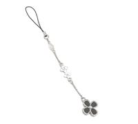 Qsvbeeqj Correas minimalistas de tréboles de cuatro hojas para teléfono, llavero con colgante de flores de anime, llavero para teléfono celular, correa para llaves de coche, decoración de teléfono