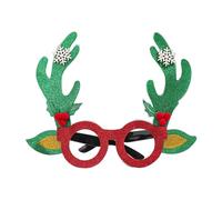 Qsvbeeqj Decoración de Navidad, marco de gafas, para adultos y niños, cuernos, diadema, regalos de Año Nuevo, tocados, adorno de Feliz Navidad