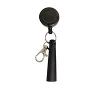 Qsvbeeqj Delicado estuche de silicona con llavero elástico portalápices para estudiantes y profesionales de viaje portalápices de cuerda ABS, negro, talla única