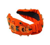 Qsvbeeqj Diadema anudada de Halloween divertida diadema de espectro con calabaza, diadema creativa para maquillaje