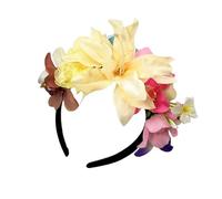 Qsvbeeqj Diadema con corona de flores para el Día de los Muertos, Halloween, Cincos Des Mayoes, disfraces de fiesta para mujeres y niñas, regalos Dias Des Los Muerto