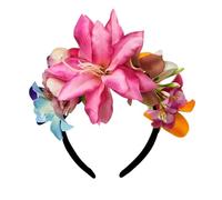 Qsvbeeqj Diadema con corona de flores para el Día de los Muertos, Halloween, Cincos Des Mayoes, disfraces de fiesta para mujeres y niñas, regalos Dias Des Los Muerto