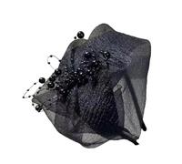 Qsvbeeqj Diadema de crepé de tul con volantes, accesorio para escenario, para eventos temáticos, suministros para ocasiones formales, tocados de fiesta con lazo para mujer