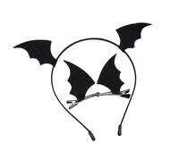 Qsvbeeqj Diadema de cuernos de diablo de Halloween, 3 piezas y clip para el pelo, accesorios para el cabello para fiestas de disfraces