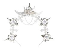 Qsvbeeqj Diadema de diosas del sol, para novia, boda, elegante, delicada diadema para mujeres y niñas