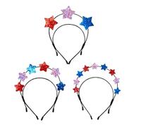 Qsvbeeqj - Diadema de fiesta para todas las edades con purpurina en polvo para adultos y niños, 4 de julio, accesorios para festivales de música