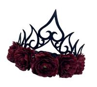 Qsvbeeqj Diadema de Halloween para Halloween, tocado para juegos de rol, diademas con flores encantadoras para disfrazarse, eventos, temperamento