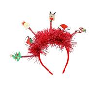 Qsvbeeqj Diadema de lentejuelas brillantes con diseño de reno navideño, accesorio para el cabello para niños y adultos, festivales, celebraciones, accesorios de vestir, diadema de Navidad