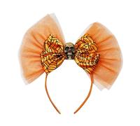 Qsvbeeqj Diadema única con diseño de calavera con lazo, elegante diadema para maquillaje, transmisión en vivo, diadema para fiesta de Halloween