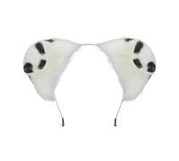 Qsvbeeqj Diademas de orejas de perro de peluche de dibujos animados para disfraz de Halloween, festivales, juegos de rol, diadema suave para el pelo, accesorios para fiestas de disfraces, diademas de