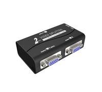 Qsvbeeqj Divisor VGA de alta resolución de 1 a 2 VGA, duplicadores para proyectores y pantallas LCD con funciones de gestión de energía para proyectores, divisor VGA