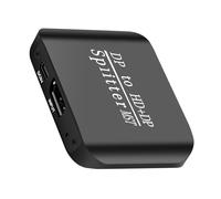 Qsvbeeqj DP An HDTV MSTS Divisor de dos monitores admite conector de resolución 4K 60Hz y juega para Office Metal Shell HDTV Splitter